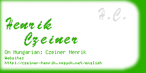 henrik czeiner business card